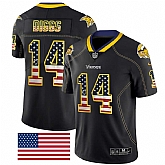 Nike Vikings 14 Stefon Diggs Black USA Flag Fashion Limited Jersey Dyin,baseball caps,new era cap wholesale,wholesale hats